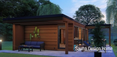  Construction of an outdoor sauna house