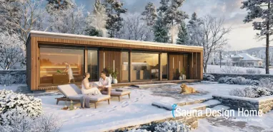 Luxury garden sauna