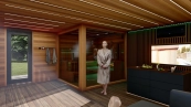 Sauna house with kitchen and lounge