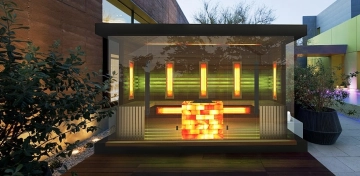 Luxury sauna house with Himalayan salt