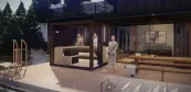 Outdoor finnish design sauna
