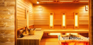 Rustical and modern style sauna house