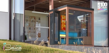 Outdoor sauna with salt theraphy