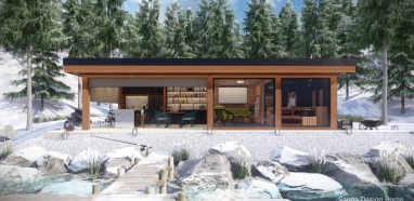 unique sauna in Scandinavian style