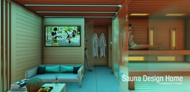Garden sauna house implementing 