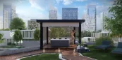 Pergola with zipSCREEN shade in black angel color Pergola with zipSCREEN shade in black angel color