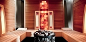 Sauna house with Himalayan salt