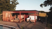 Custom-built sauna house with jacuzzi