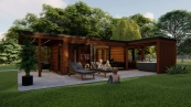 Construction of a garden sauna house