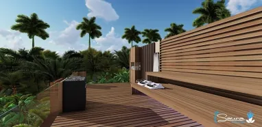 Sauna and yoga Sauna and yoga