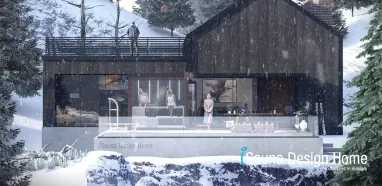 Unique outdoor sauna contruction