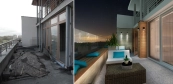 Outdoor sauna wellness terrace