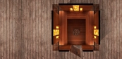 Combined sauna with canopy
