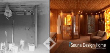 Wellness building with sauna