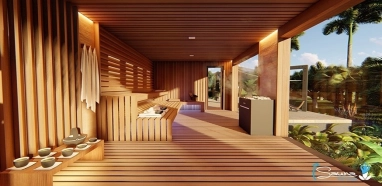 Sauna with yoga