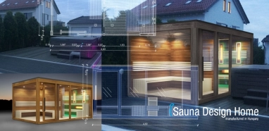 Individual outdoor sauna house