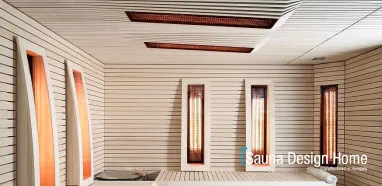 Sauna construction in minimal style Sauna construction in minimal style