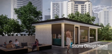 outdoor luxus sauna house