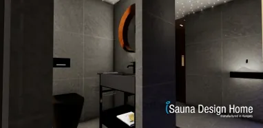 Outdoor sauna with shower Outdoor sauna with shower