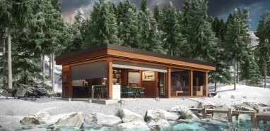 Scandinavian style sauna house 