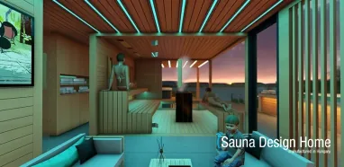 Combined outdoor sauna Combined outdoor sauna