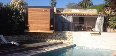 Modern garden sauna building