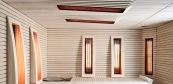 Sauna construction in minimal style