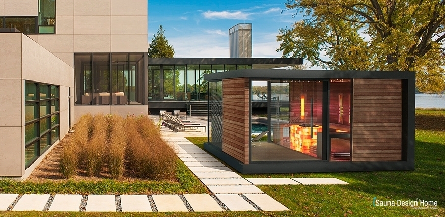 Luxury sauna house with combined sauna