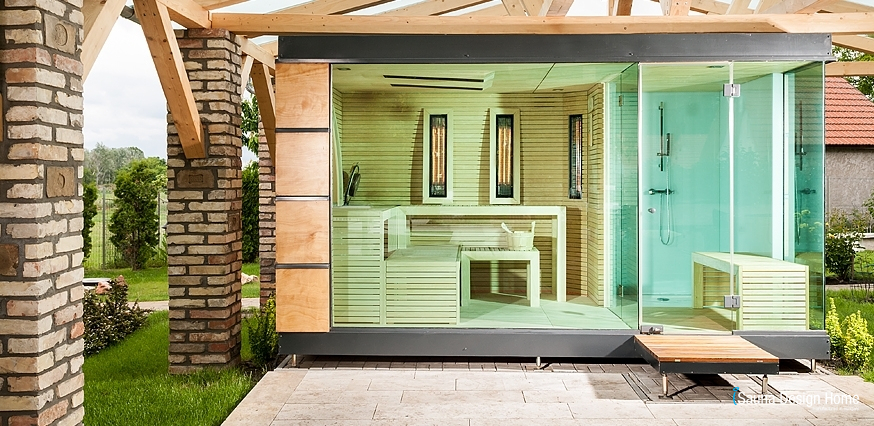 Outdoor wellness sauna house Cube Luxury