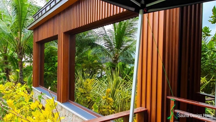 Sauna house as an exclusive hot yoga location | iSauna Seychelles project