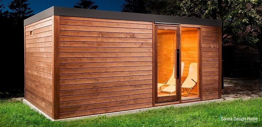 Sauna house with combined sauna