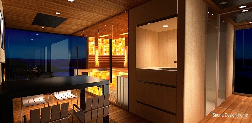 Sauna house with shower and kitchen
