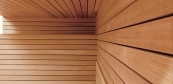 Sauna panelling in minimal style