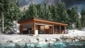 Scandinavian style sauna house 