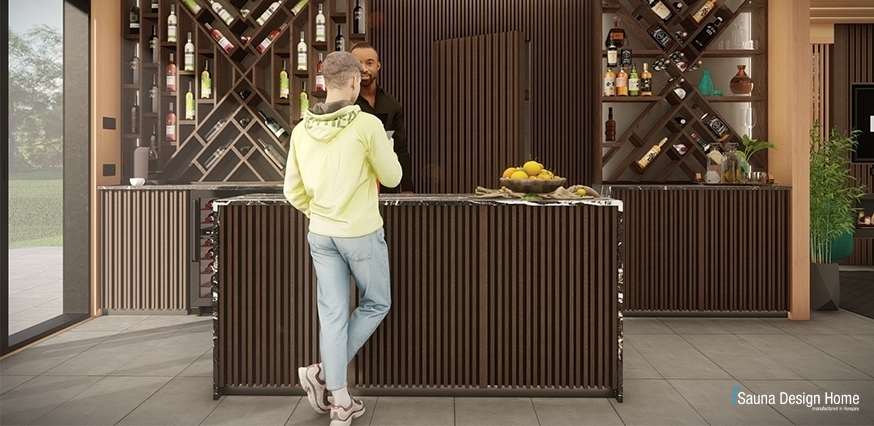 solid wood bar counter