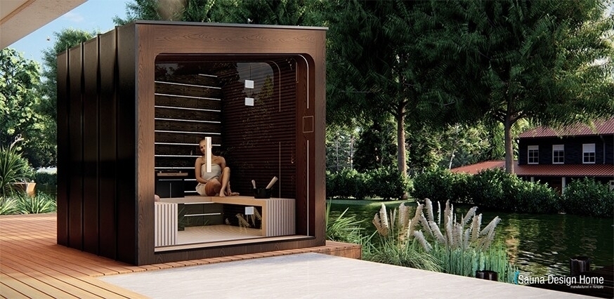 Unique outdoor sauna house